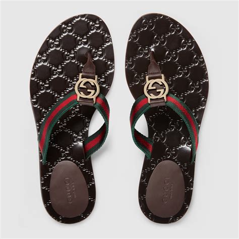 gucci thong web sandal|Designer Flip Flops for Women .